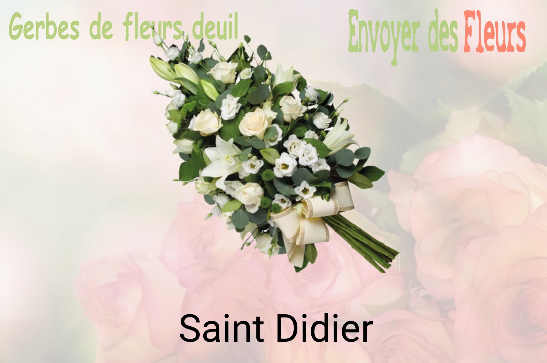 Gerbe de fleurs de deuil livrée à Saint-Didier